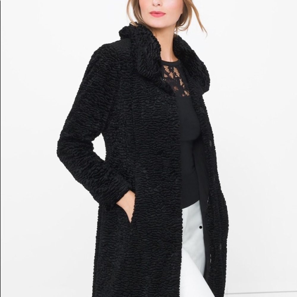 Beautiful WHBM black faux Persian